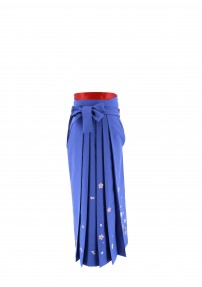 卒業式袴単品レンタル[刺繍]紫に近い青色に桜刺繍[身長153-157cm]No.653